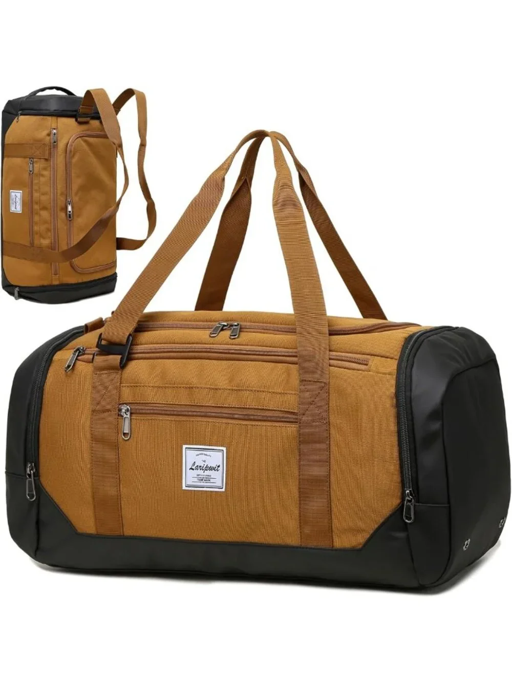 Versatile 40L Travel Duffle Bag with Wet Pocket & Shoe Compartment - Gym